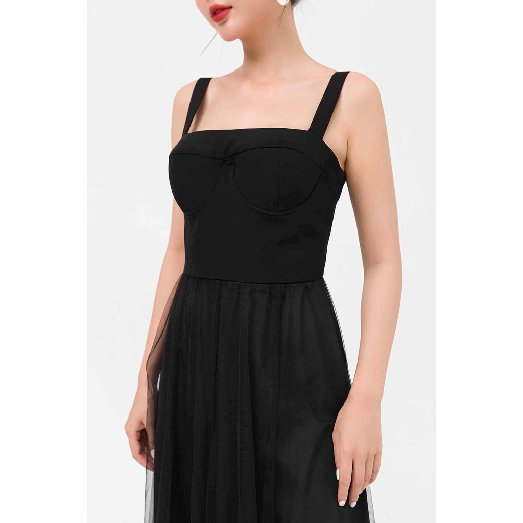 Đầm Dạ Hội SHE'S BACK Cúp Ngực Tùng Lưới Xòe S63L20Q063