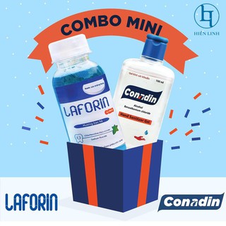 Combo Nước súc miệng LAFORIN MINI + Gel rửa tay CONADIN 100ml/chai