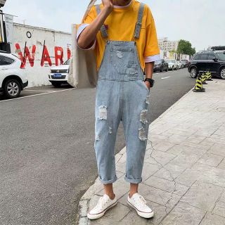 Quần yếm jean nam