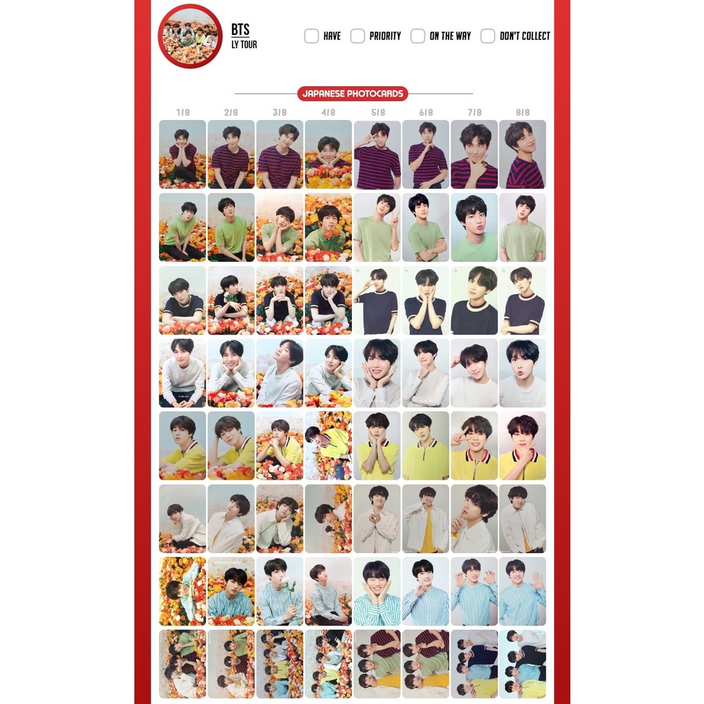 Thẻ Ảnh Mini Hình Nhóm Nhạc BTS Love Yourself