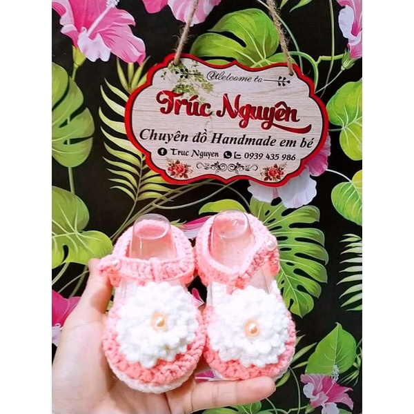 Giày len cho bé không dán đế