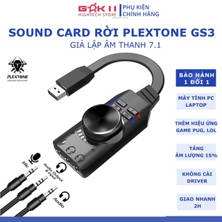 Card Rời Âm Thanh USB Plextone GS3- Sound Card Âm Thanh 7.1 Cho Máy Tính PC - Chuyên Game - Phim