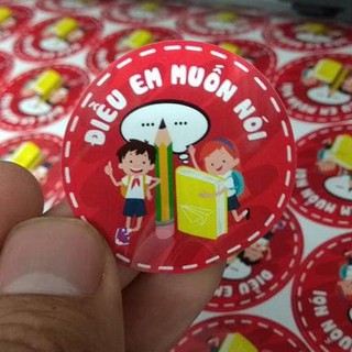 Combo 200 tem tròn 4cm 🔜giá đã bao gồm thiết kế theo yêu cầu