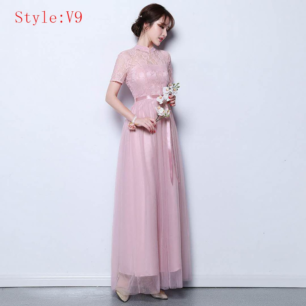 FREESHIP ĐƠN 99K_ Đầm Dự Tiệc Hoạ Tiết Hoa Thanh Lịch ( Màu Hồng ) | BigBuy360 - bigbuy360.vn