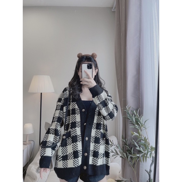 Áo len cardigan kẻ siêu xinh | WebRaoVat - webraovat.net.vn