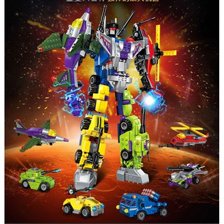 Combo 6 in 1 Robot xe tăng máy bay chiến đấu đồ chơi lắp ráp