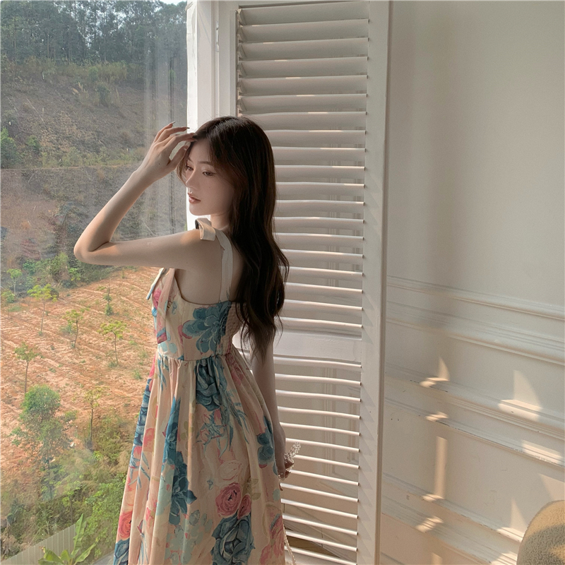 Đầm Dài Họa Tiết Hoa Phong Cách Pháp Thanh Lịch Cho Nữ | BigBuy360 - bigbuy360.vn