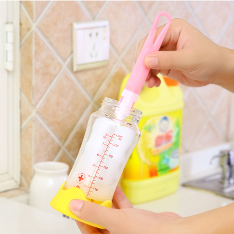 Cọ vệ sinh ly bình sữa em bé tay cầm dài tiện lợi