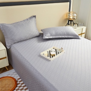 Ga gối lụa vân chìm thương hiệu, set 3 món ga gối lụa