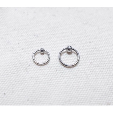 1 Chiếc khuyên vòng 1 bi JOLLY bằng thép y tế xỏ khuyên piercing