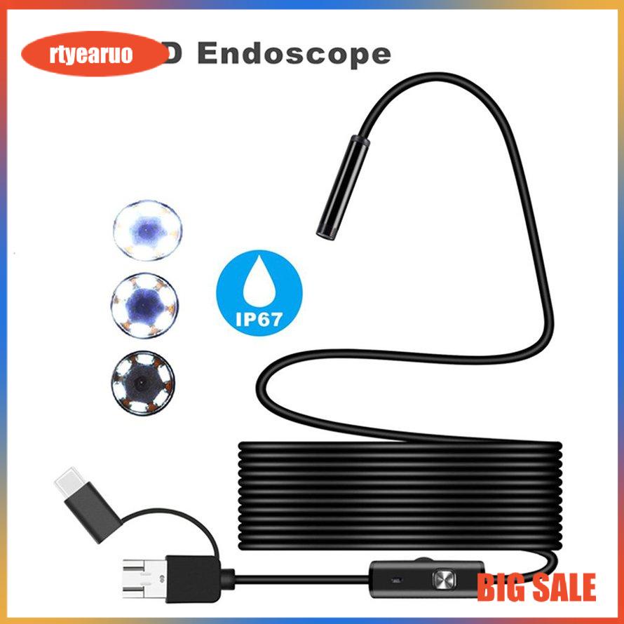 Camera Nội Soi Usb Mini 7.0mm Với 6 Đèn Led Chống Nước