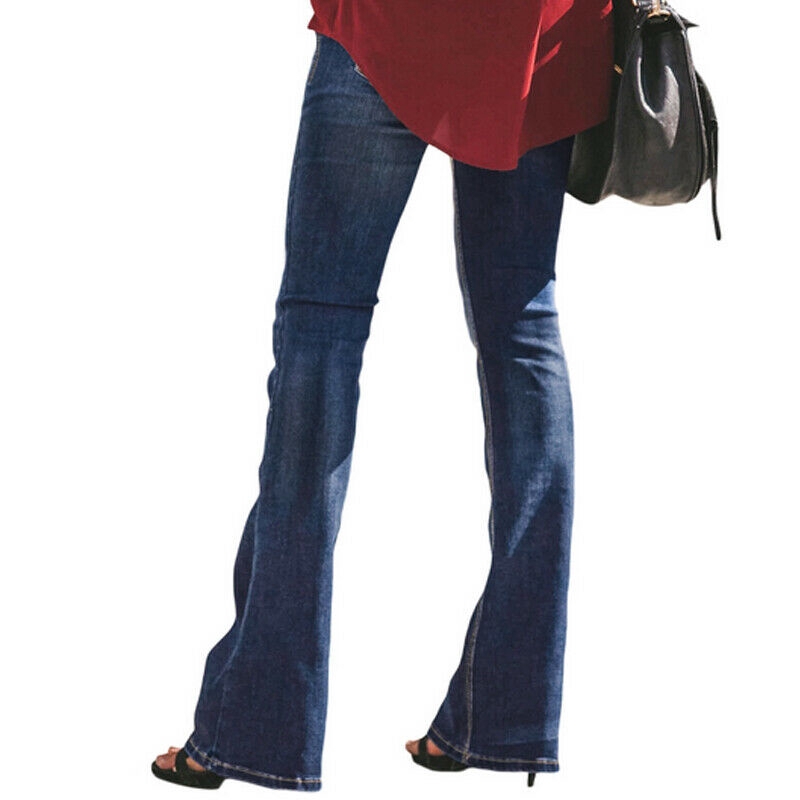 Quần jean dài thiết kế ống loe thời trang cho nữ