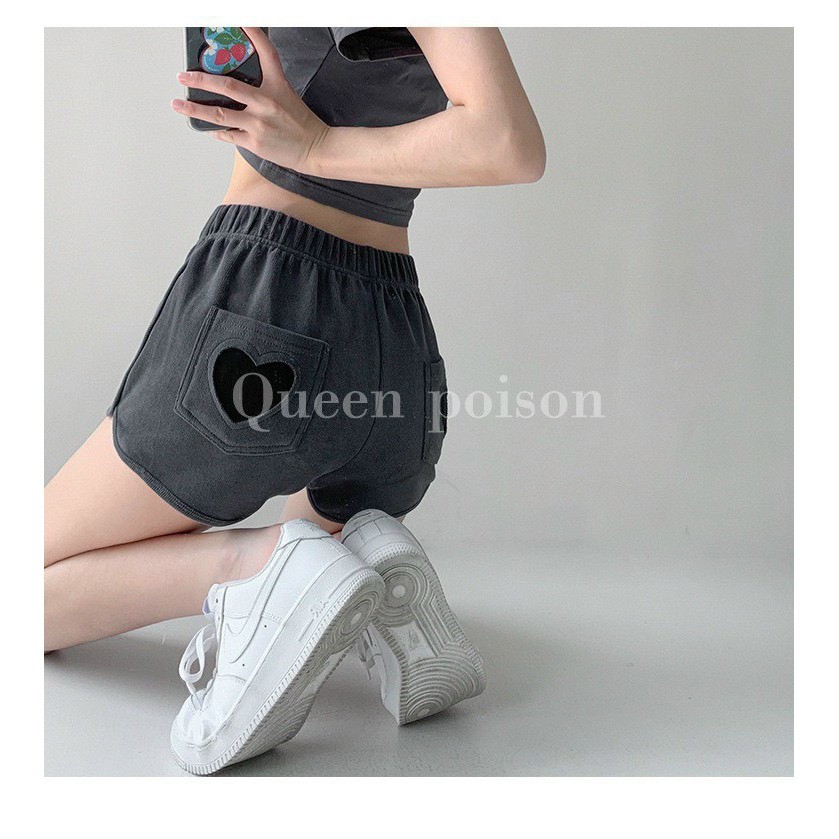 Quần Đùi Ngủ Nữ Mặc Nhà- Quần Short Unisex Hình Tim Cotton | BigBuy360 - bigbuy360.vn