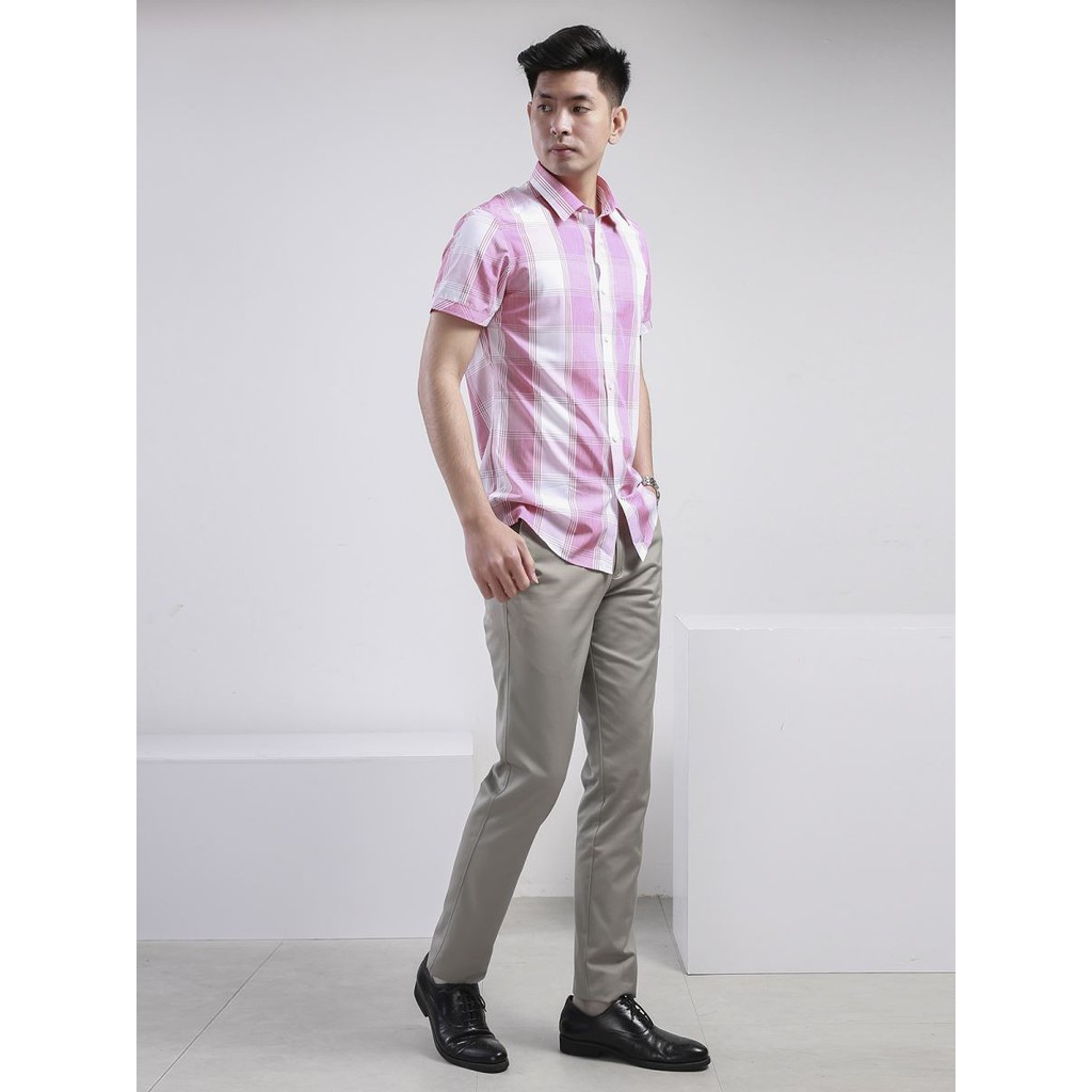 Áo sơ mi nam ngắn tay ARISTINO họa tiết kẻ caro lớn - ASS082S8 | BigBuy360 - bigbuy360.vn