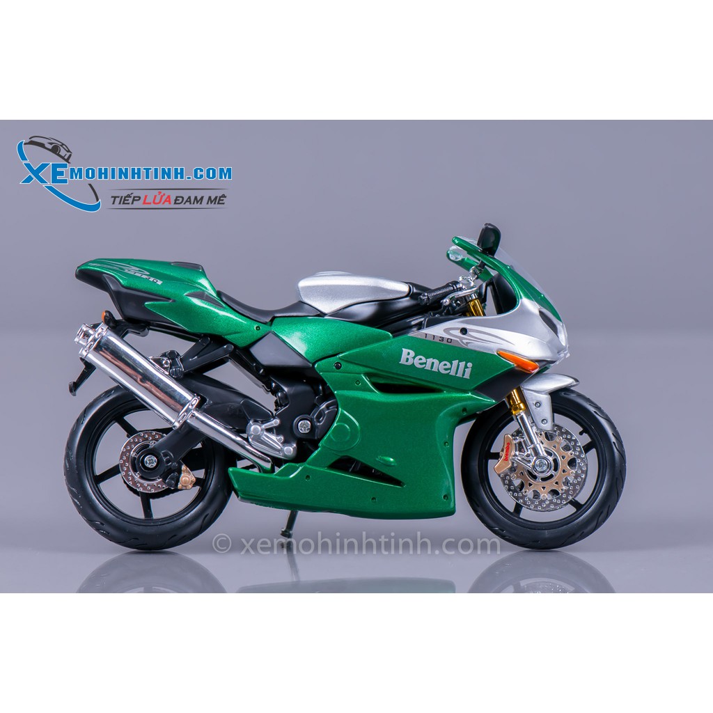 XE MÔ HÌNH BENELLI TORADO TRE 1130 1:12 MAISTO (XANH LÁ)