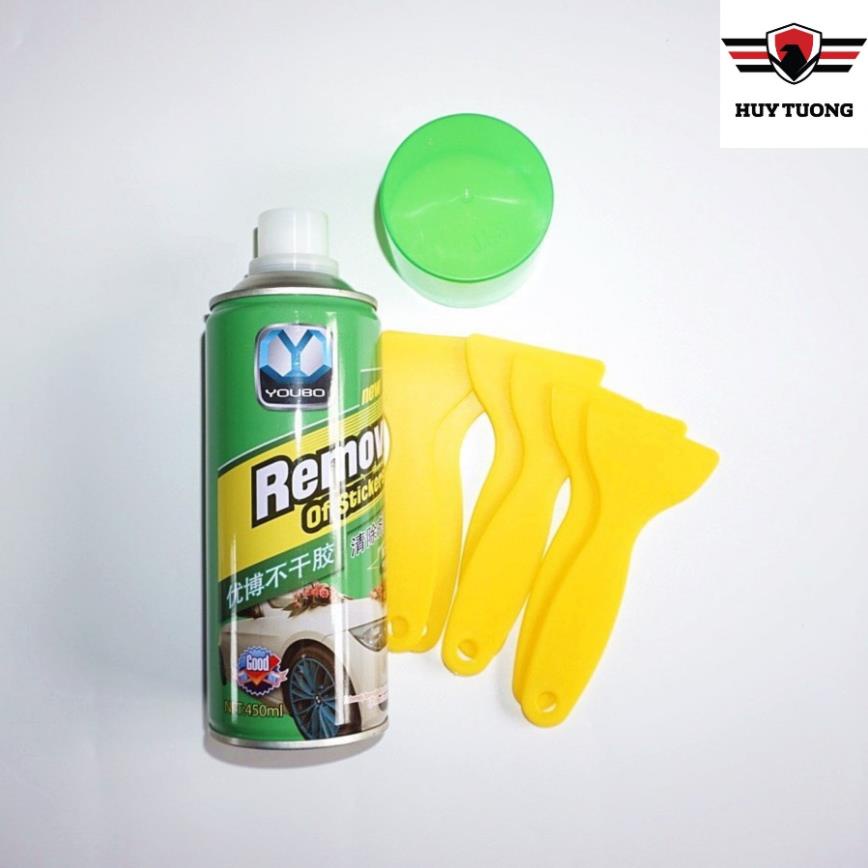 Chai xịt tẩy keo đa năng tẩy sạch băng dính, sơn, làm mới sơn xe đa năng cho mọi loại vết bẩn - Huy Tưởng