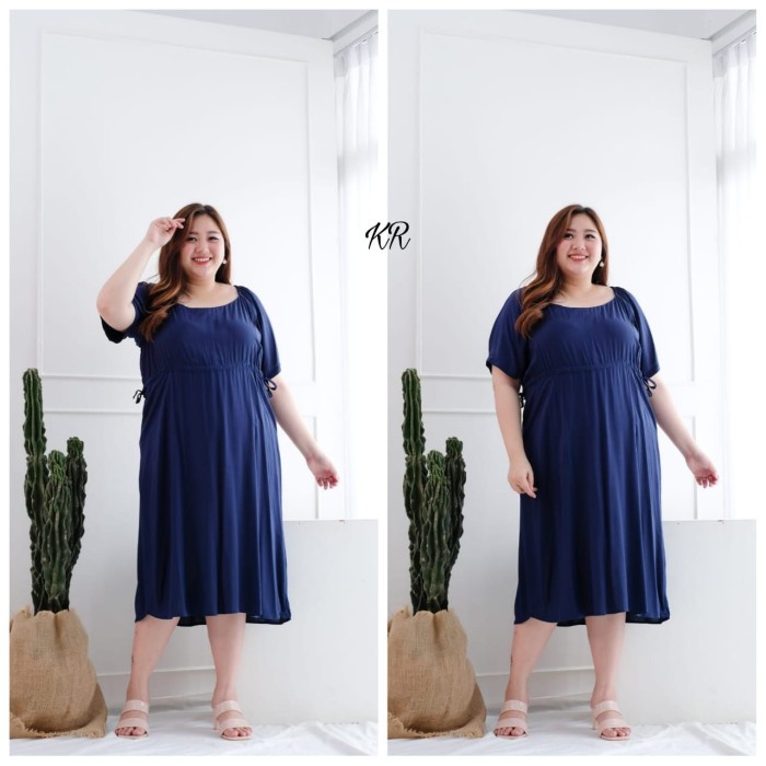 Đầm Cotton Rayon Cỡ Lớn Có Dây Thắt Lưng Mặc Hàng Ngày Cho Nữ
