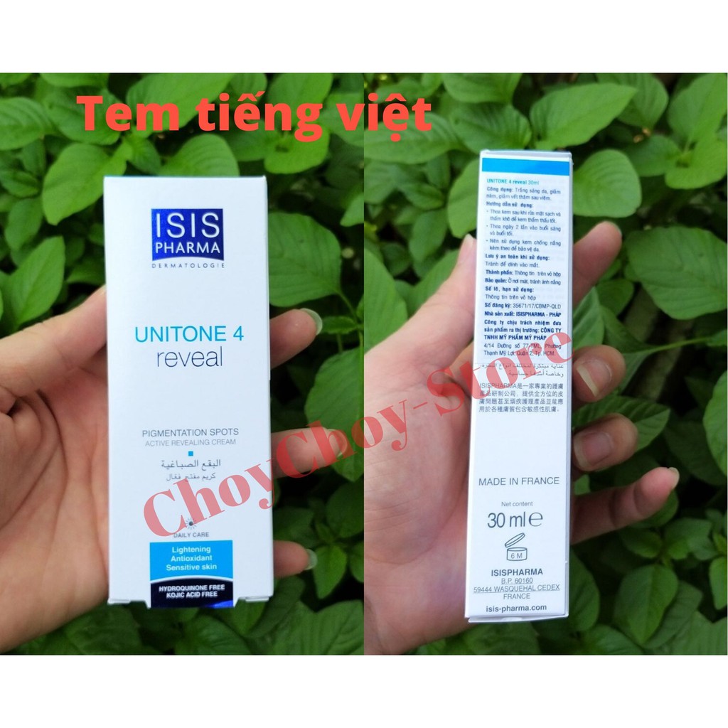 [TEM CTY] ISIS Pharma Unitone 4 Reveal 30mL - Kem làm giảm nám da, sạm da, vết thâm