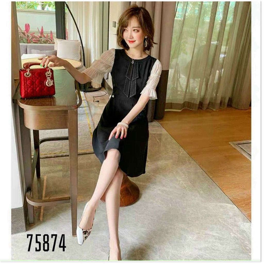 ĐẦM UM PHỐI VOAN NỮ SIÊU XINH HOT HOT CHO CÁC QUÝ CÔ KME FASHION