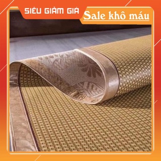 Chiếu Điều Hoà Sợi Mây Lót Lụa Cao Cấp Chiếu Có Chun Cài Góc Cao cấp Hàng Loại 1
