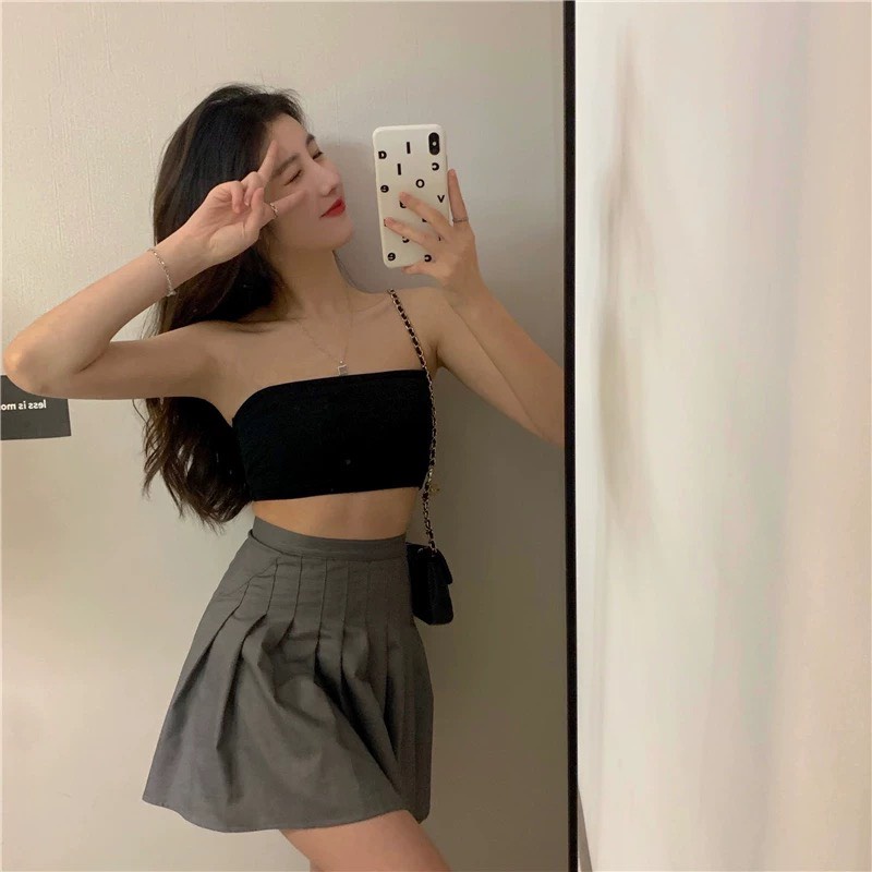 Áo Ống Croptop KHÔNG DÂY Chất Gân , Thoáng Mát, 2 Màu Siêu Hot -Thời Trang VADA | BigBuy360 - bigbuy360.vn