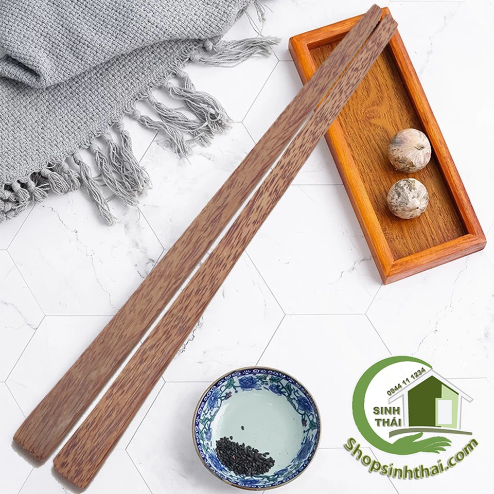Đũa xới cơm gổ dừa - đũa bếp dài to xào nấu - dài 39cm - (1 đôi)