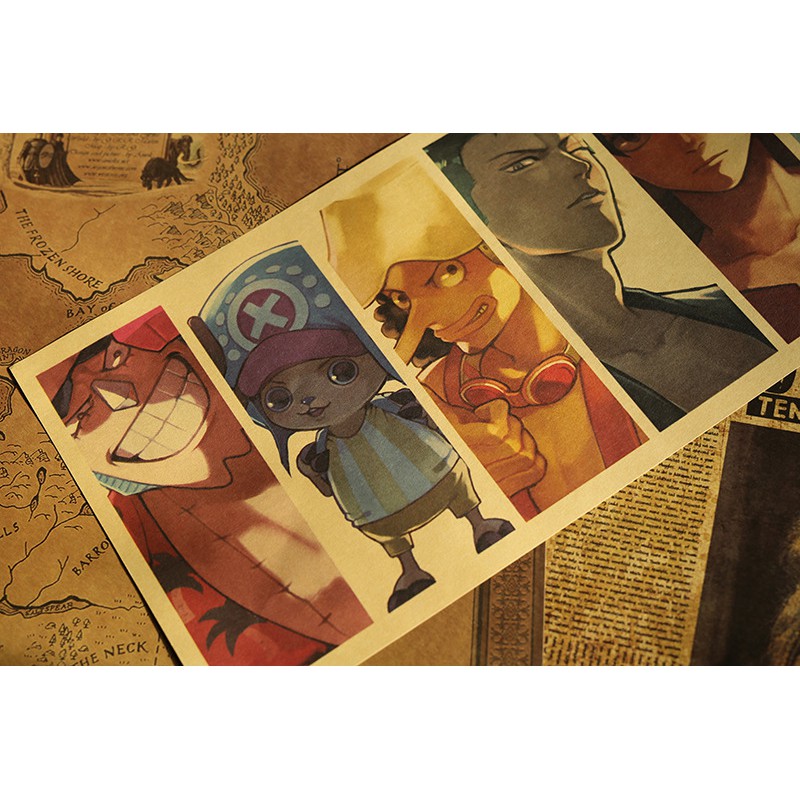 Poster Anime One Piece Dán Tường trang trí cỡ 70 * 20 cm