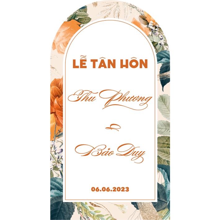 Combo in 20 nhãn chai nước đám cưới, đám hỏi, đính hôn, tân hôn, thành hôn, vu  quy - chai bầu dẹt 330ml