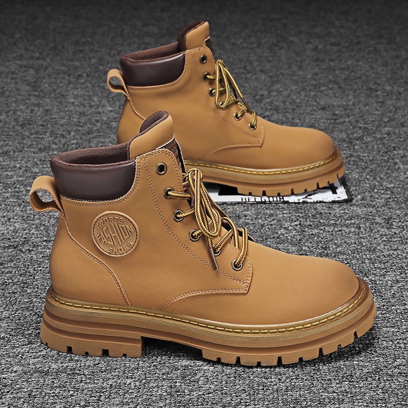 Giày Bốt Martin Da Đế Dày Phong Cách Anh Quốc Thời Trang Mùa Thu 2022 Cho Nam