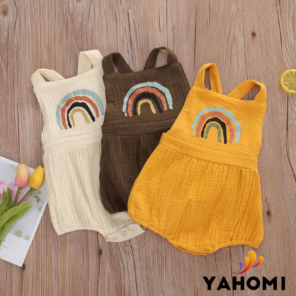 Jumpsuit Sát Nách Màu Cầu Vồng Cho Bé