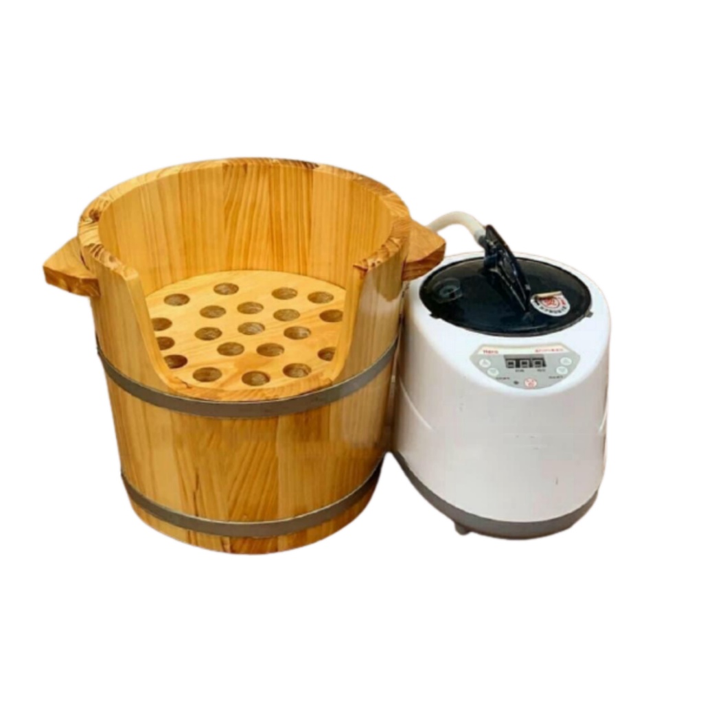 Bồn xông đầu gỗ, bồn xông dưỡng sinh ( 1 máy + 1 bồn xông gỗ )
