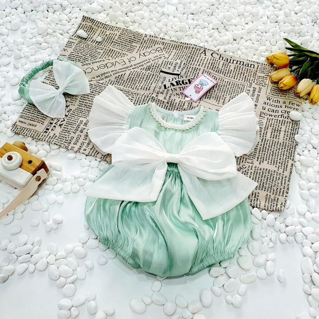 Set Body chip mùa hè kèm turban cho bé gái ⚡ 𝗙𝗥𝗘𝗘𝗦𝗛𝗜𝗣 ⚡ Hàng thiết kế - Chất liệu cao cấp và an toàn cho bé