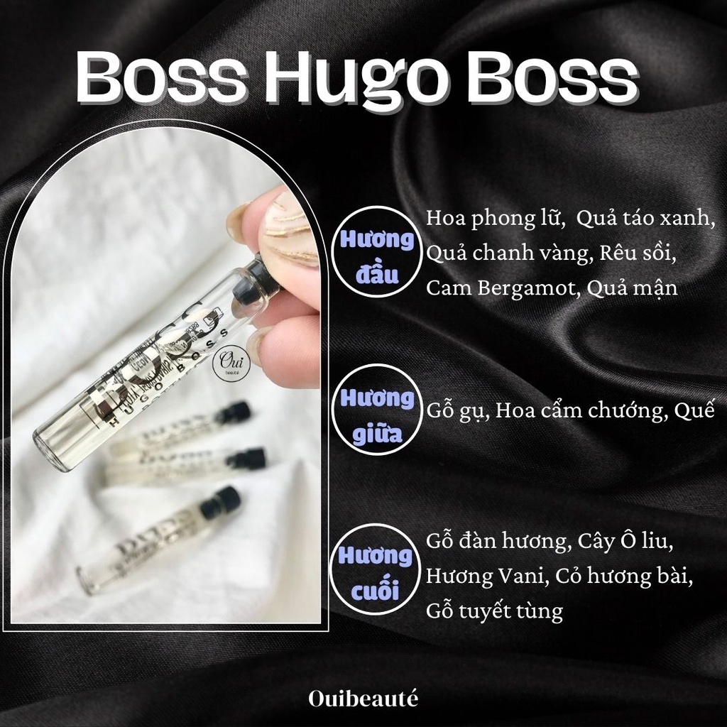Nước hoa Boss Hugo Boss Bottled EDT, Nước hoa dành cho nam 1,5ml Ouibeaute | BigBuy360 - bigbuy360.vn