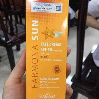 Kem Chống Nắng Kiềm Dầu Farmona Sun Face Cream Oil Free Spf 50 Cho Da Dầu Mụn - Chính Hãng
