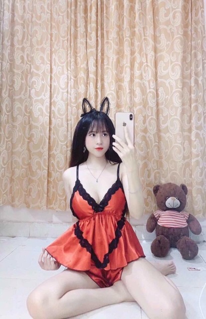 [Mã WA1606 giảm 15% đơn 99k] [SALE 30%] Đồ ngủ sexy lụa ren trái tim có mút | BigBuy360 - bigbuy360.vn