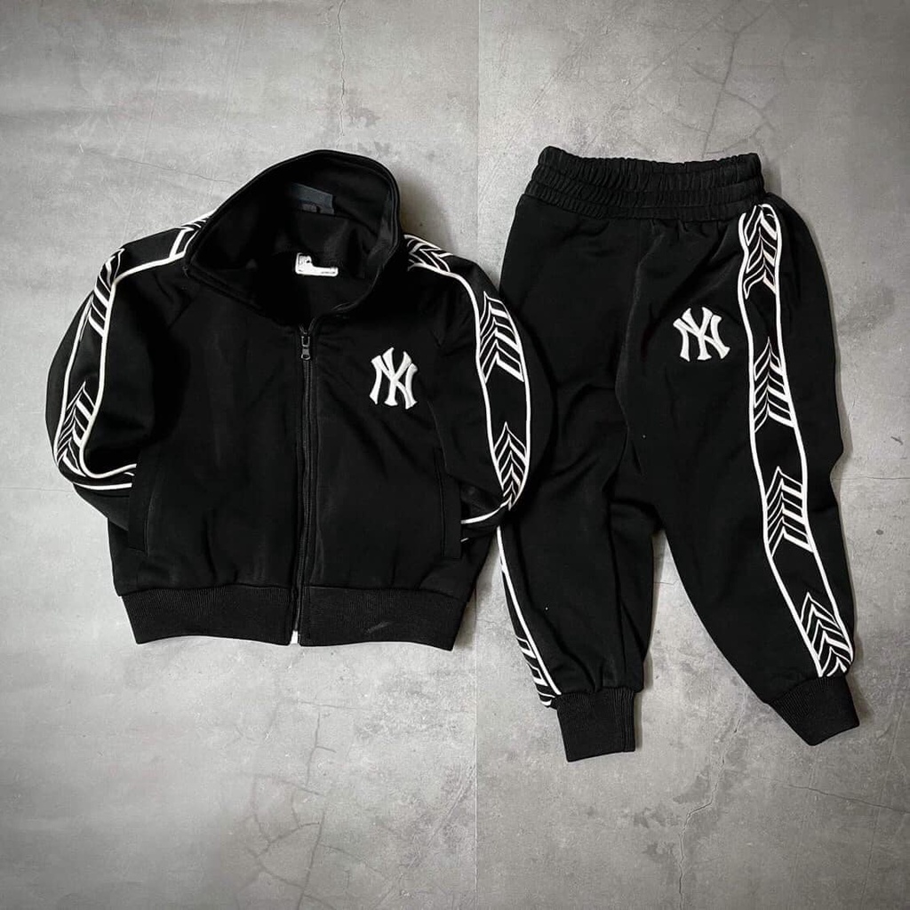 Bộ khoác nỉ thu đông cho bé - Set bộ khoác nỉ MLB LIKE AUTH (size 90-150)