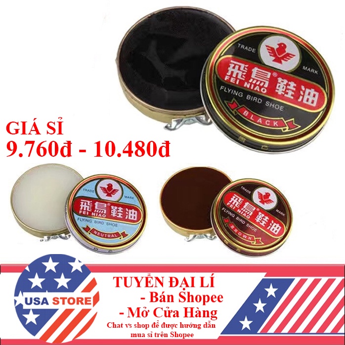 Xi Đánh Giày Đen, Nâu - Vệ Sinh Giày Hộp Tròn