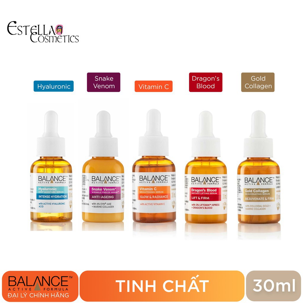 Serum Balance vitamin c, Hyaluronic, Snake venom, Gold collagen, Dragon’s | BigBuy360 - bigbuy360.vn