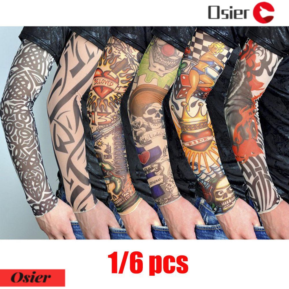 1 / 6 Ống Tay Áo Chống Nắng Hình Xăm Giả Unisex