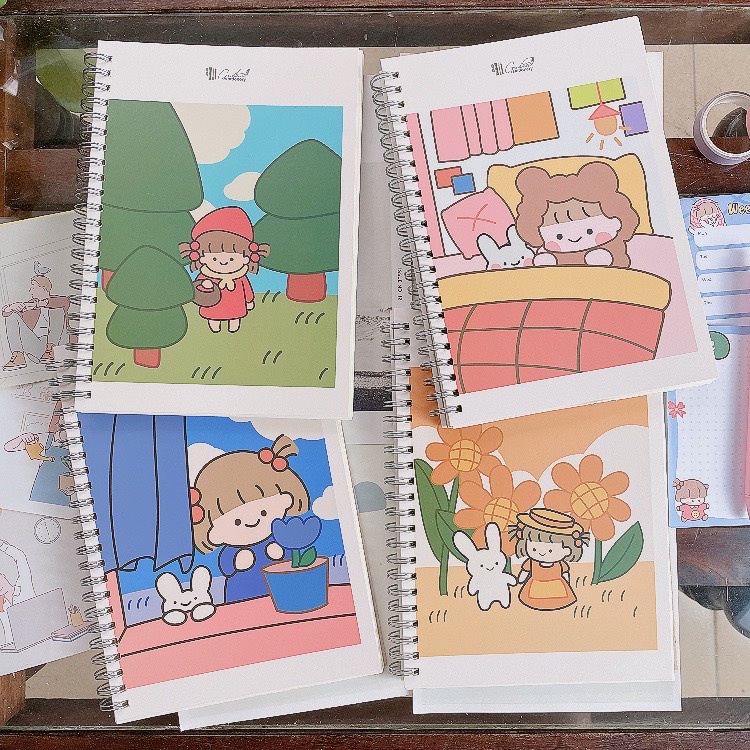 Sổ tay em bé và chú thỏ dễ thương 2 A5 120 trang Guden_Guden Stationery