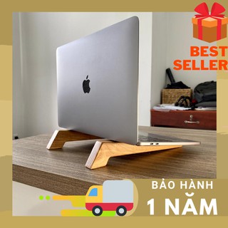 Kệ laptop, Giá đỡ macbook bằng gỗ tự nhiên tản nhiệt tốt