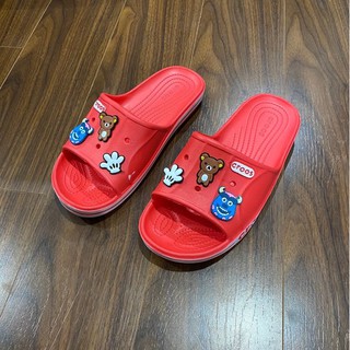 Dép crocs để mỏng, tặng kèm 6 sticker