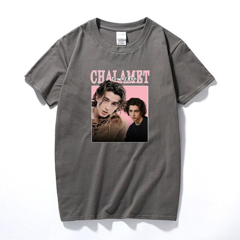 Timothee Chalamet Vintage Graphic T shirts Men New Arrival 2021 Harajuku Streetwear Hip Hop Tshirts 100% Cotton T-shirt EU Size