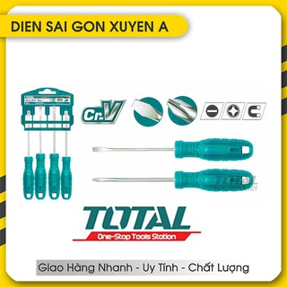 Bộ 4 cây tuốc nơ vít dẹp và bake total thtdc250401