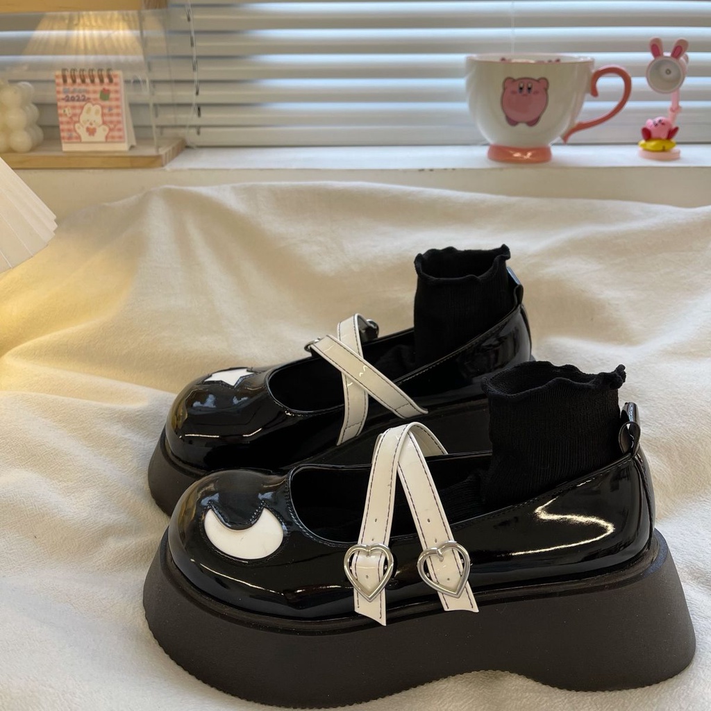 Nectarine Yoto Giày Da Đế Dày Thiết Kế Xinh Xắn Cho Nữ