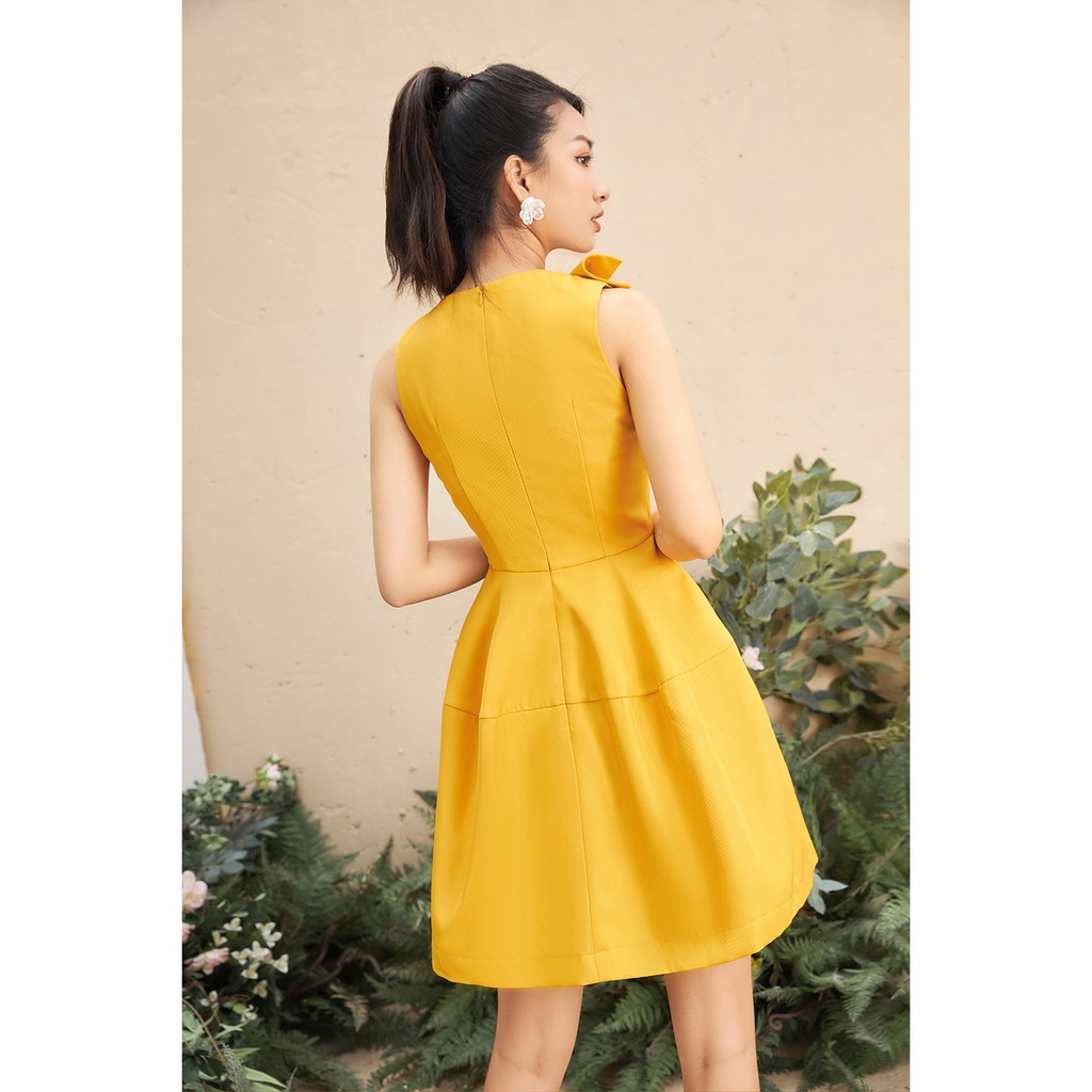 Đầm Xòe Xoắn Nơ Cổ 20 AGAIN DEW0575 | BigBuy360 - bigbuy360.vn