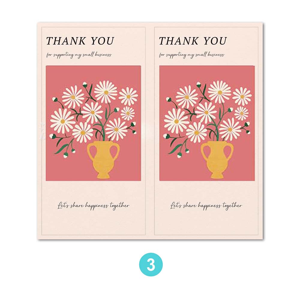 Set 50 Miếng Dán Chữ Thank You Trang Trí Túi Bánh 5*10cm