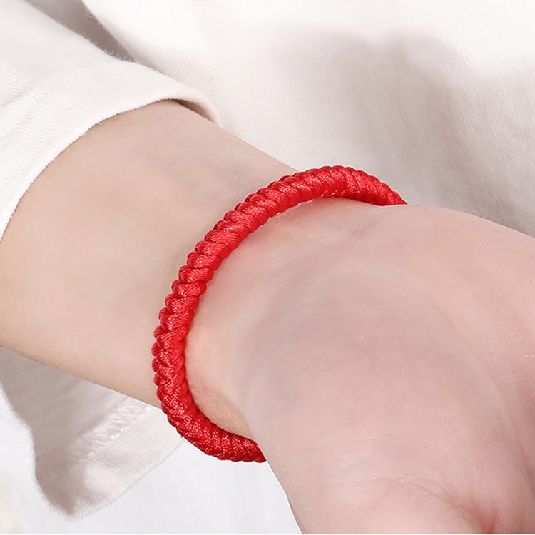 Vòng đeo tay XIAOBOACC dây bện màu đỏ thời trang dành cho nam và nữ