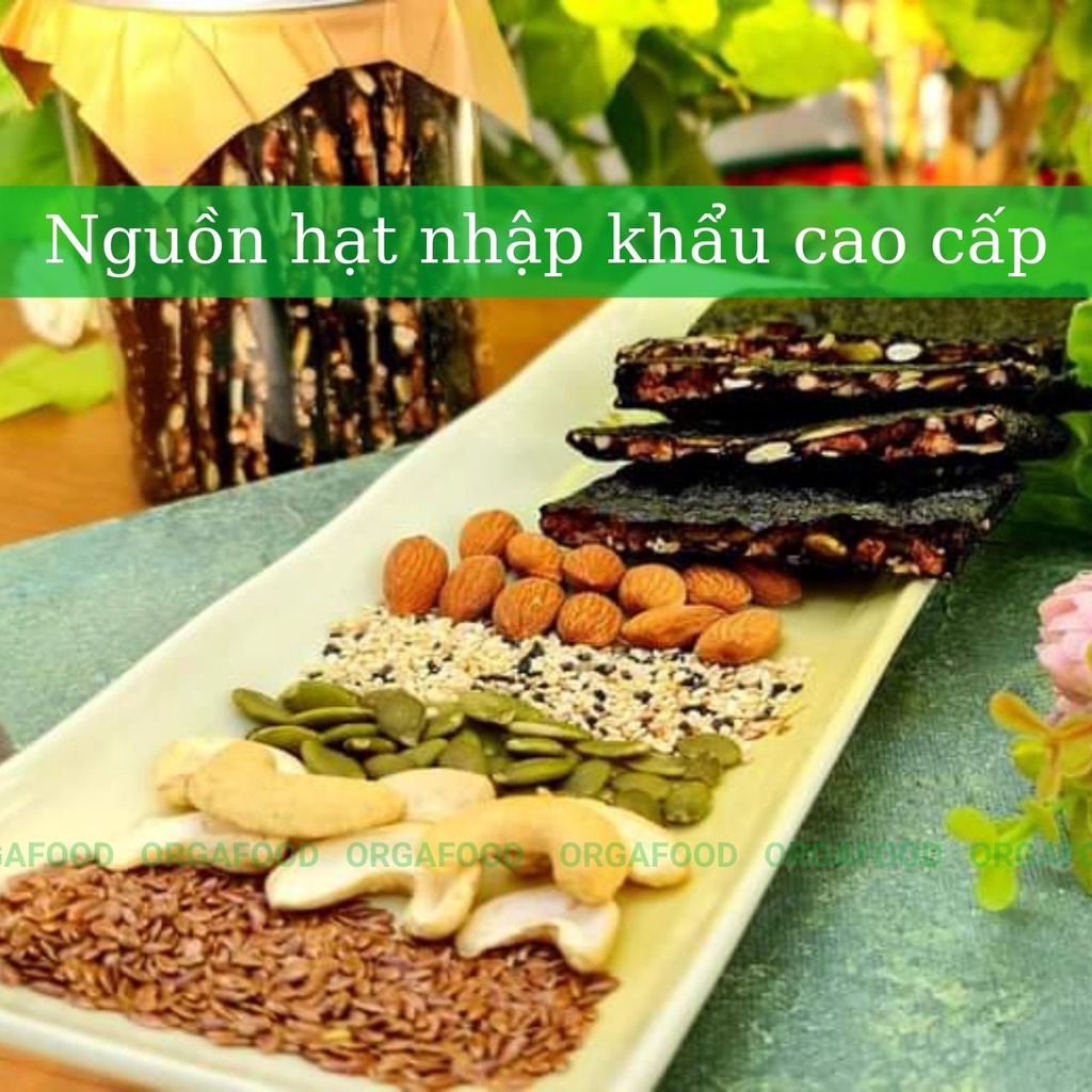 [Ăn kiêng] Rong biển kẹp hạt dinh dưỡng/Gạo lứt rong biển mix hạt dinh dưỡng giảm cân, ăn vặt healthy