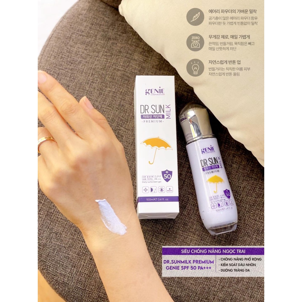 Kem Chống Nắng Genie Dr Sun Milk UV Protector SPF50+ PA+++ Hàn Quốc